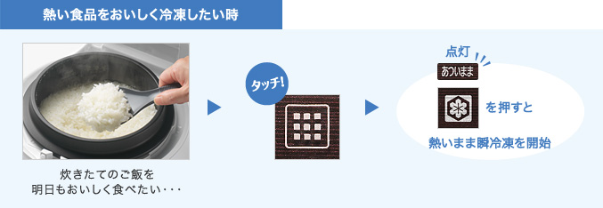 熱いまま瞬冷凍
