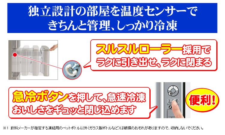 MR-R44A　スルスルローラー採用で楽に引き出せラクに閉まる